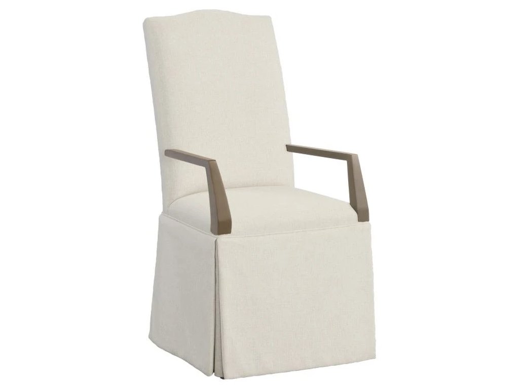 Camel Tall Back Skirted Arm Chair  - image 1