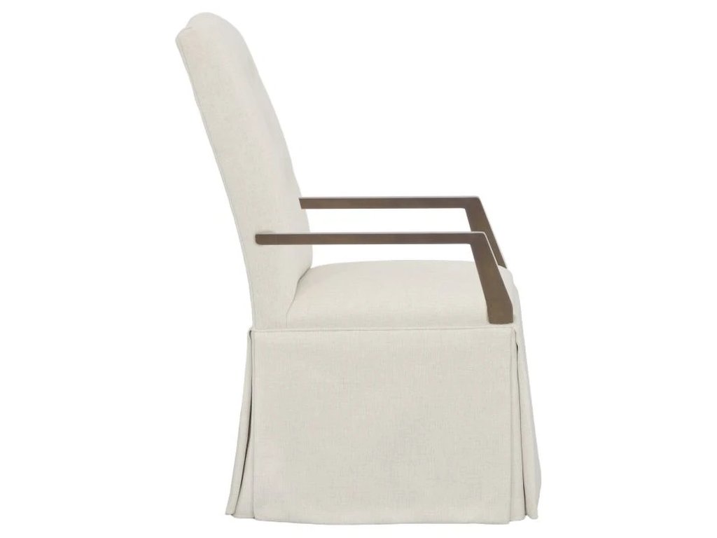 Camel Tall Button Back Skirted Arm Chair  - image 3