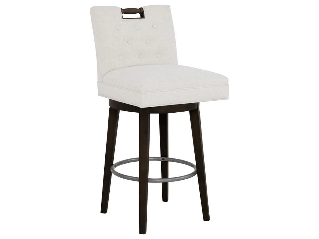 Pull Short Button Back Swivel Bar Stool  - main image