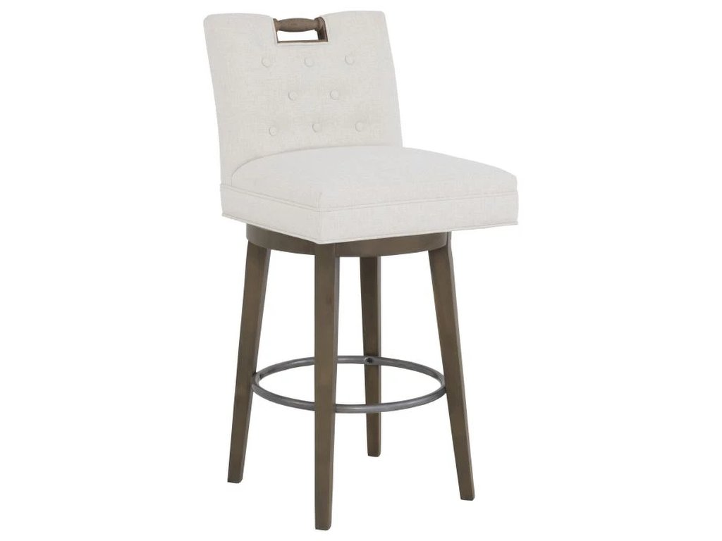 Pull Short Button Back Swivel Bar Stool  - image 1