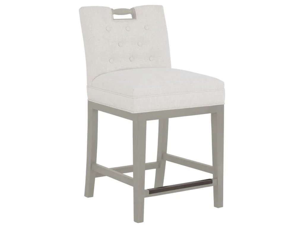 Pull Short Button Back Counter Stool  - main image