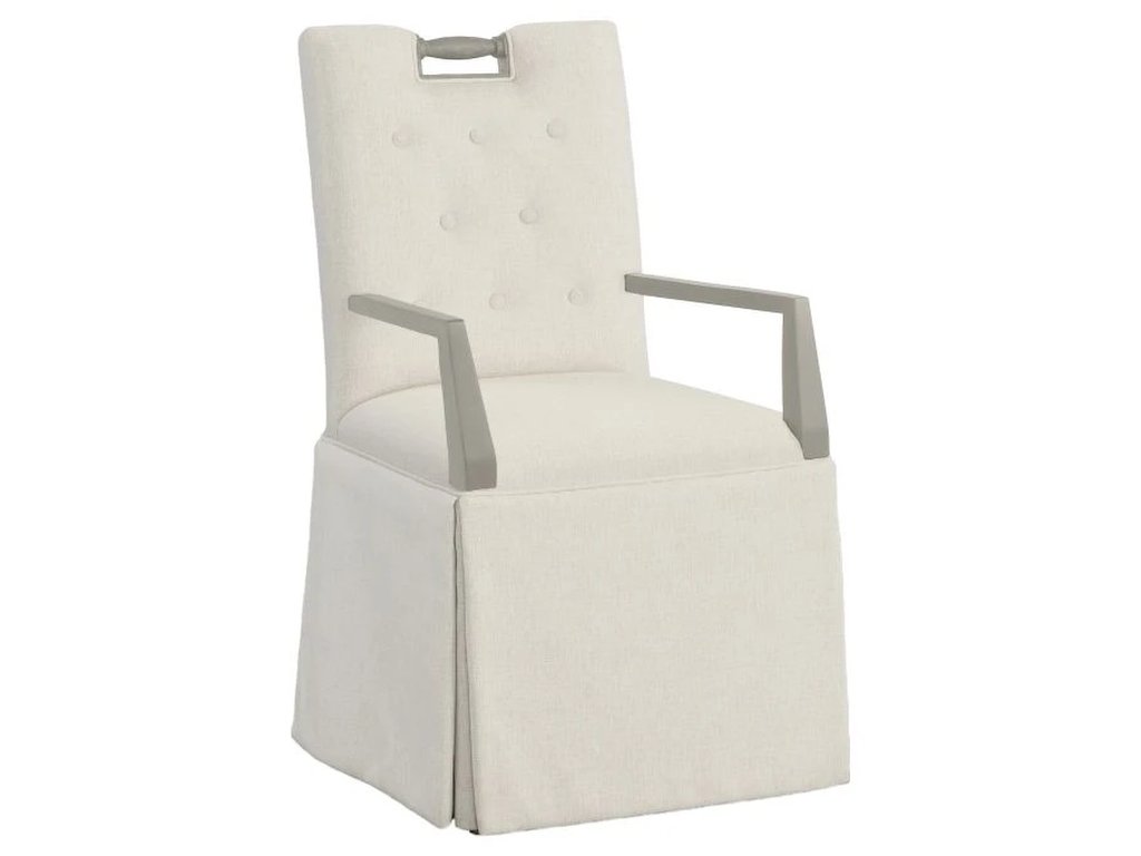 Pull Short Button Back Skirted Arm Chair  - main image