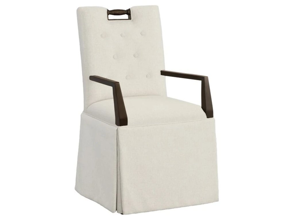 Pull Short Button Back Skirted Arm Chair  - main image