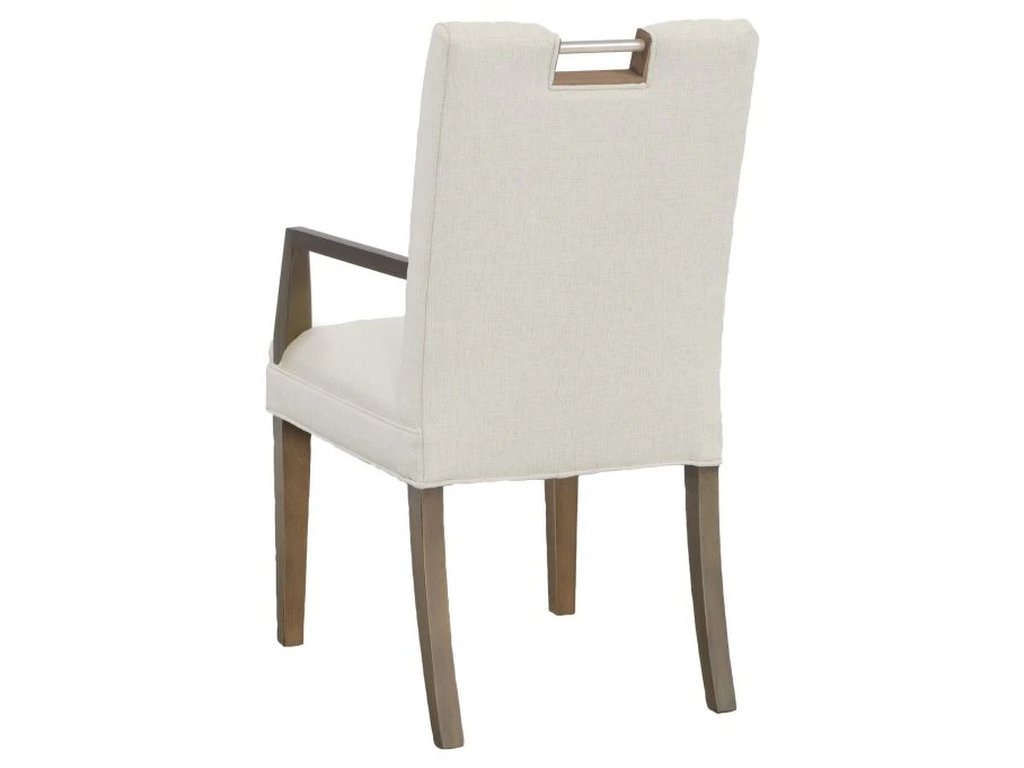 Nickel Metal Pull Short Back Arm Chair  - image 1