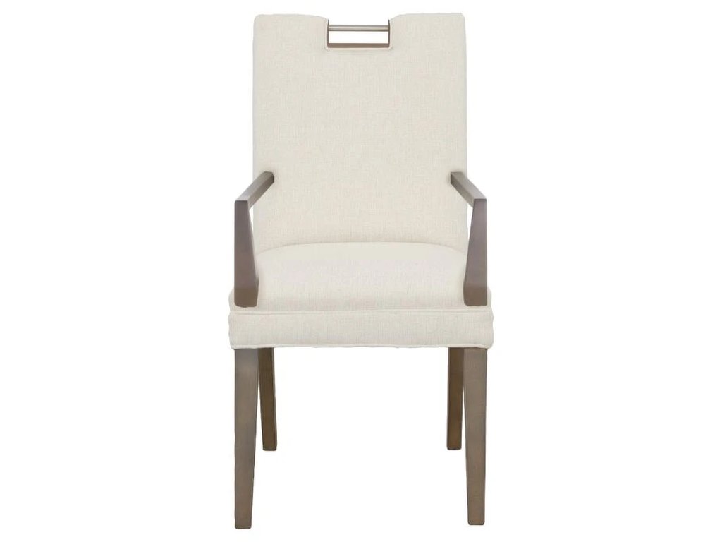Nickel Metal Pull Short Back Arm Chair  - image 3