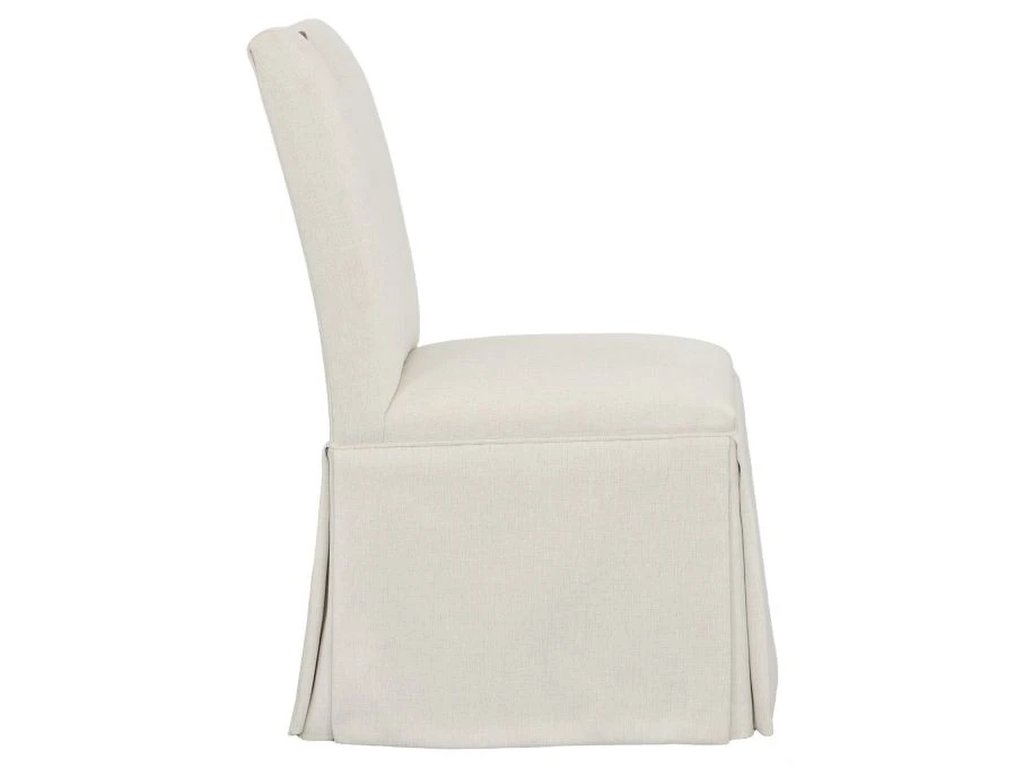 Nickel Metal Pull Back Skirted Side Chair  - image 3