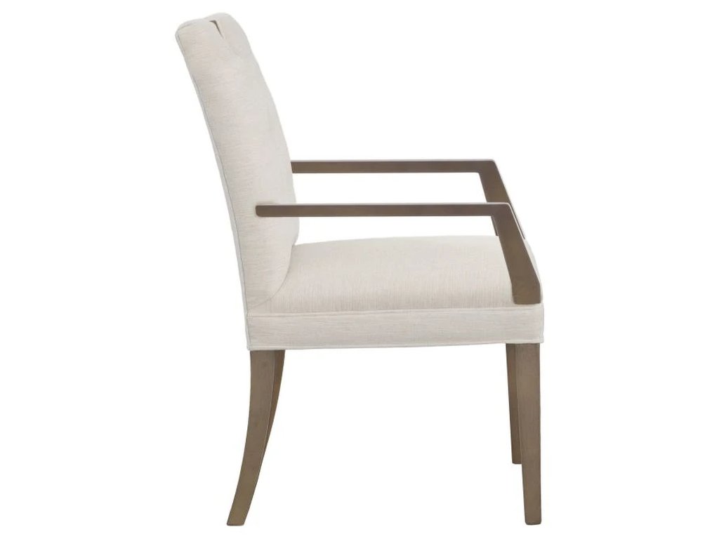 Nickel Metal Pull Short Button Back Arm Chair  - image 3