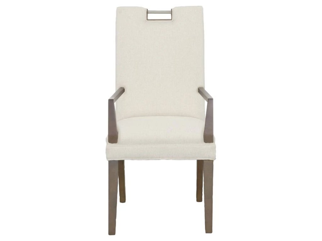 Nickel Metal Pull Tall Back Arm Chair  - image 4
