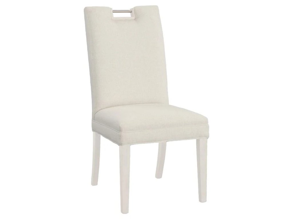 Nickel Metal Pull Tall Back Side Chair  - main image