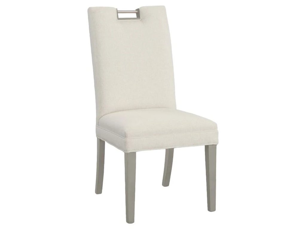 Nickel Metal Pull Tall Back Side Chair  - main image