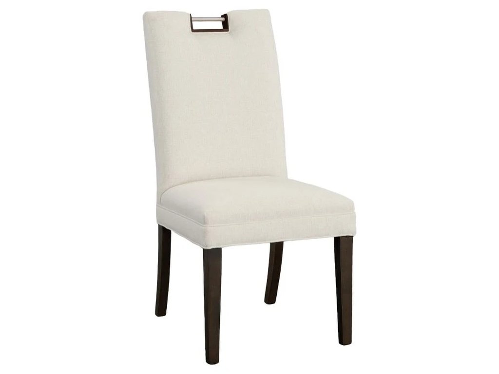 Nickel Metal Pull Tall Back Side Chair  - main image