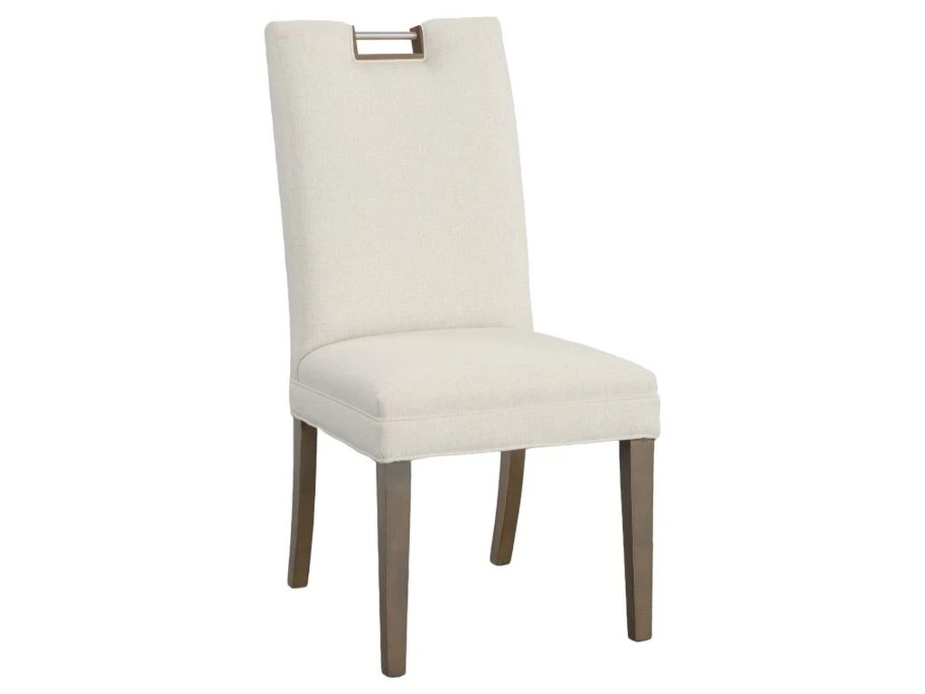 Nickel Metal Pull Tall Back Side Chair  - image 1