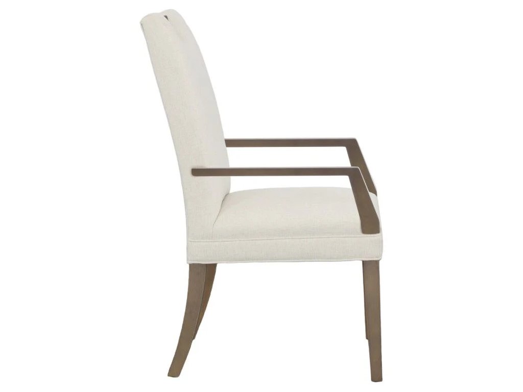 Nickel Metal Pull Tall Button Back Arm Chair  - image 2