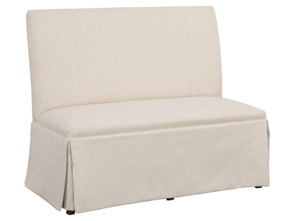 Straight Back Skirted Armless Banquette 48  - main image