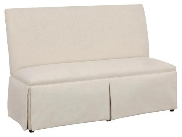 Straight Back Skirted Armless Banquette 60 