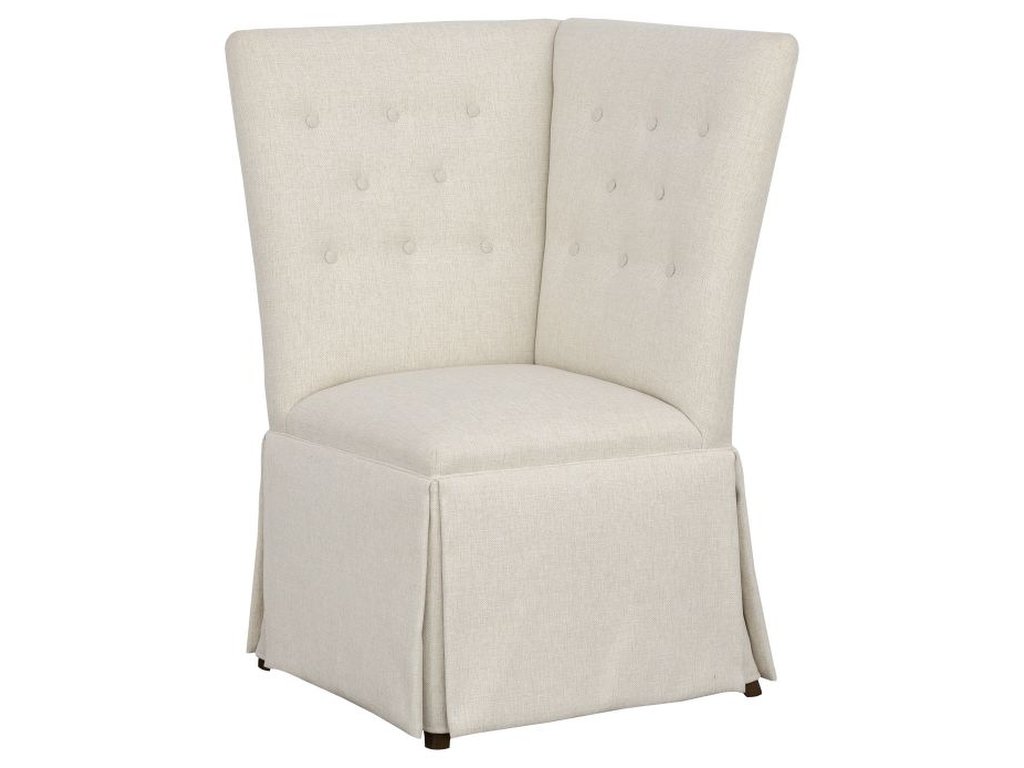 Straight Back Skirted Corner Chair Banquette  - main image