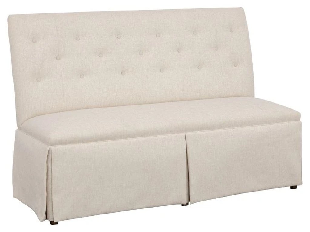 Straight Back Skirted Armless Banquette 60  - main image