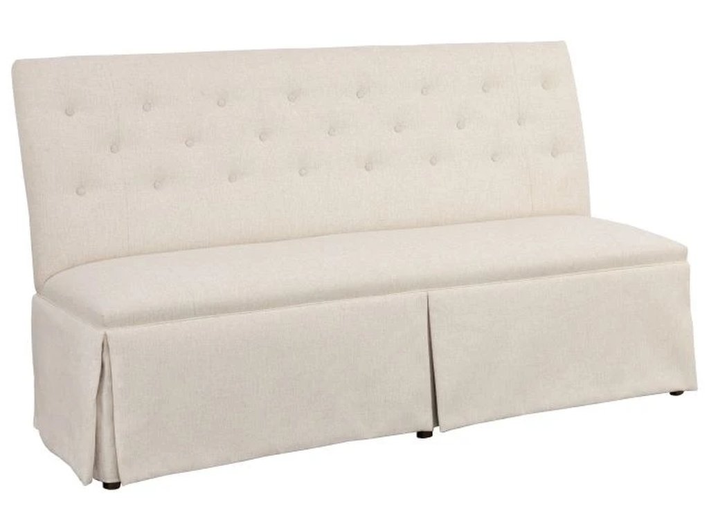 Straight Back Skirted Armless Banquette 72  - main image