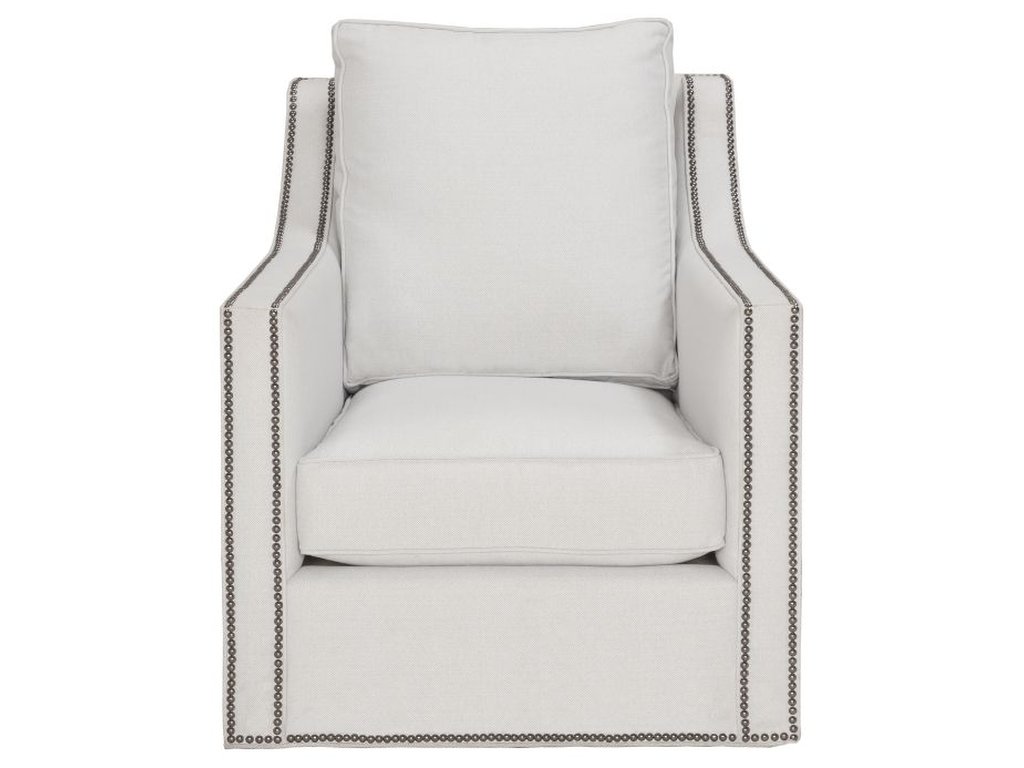 Welted Slope Arm Swivel Chair  - image 1