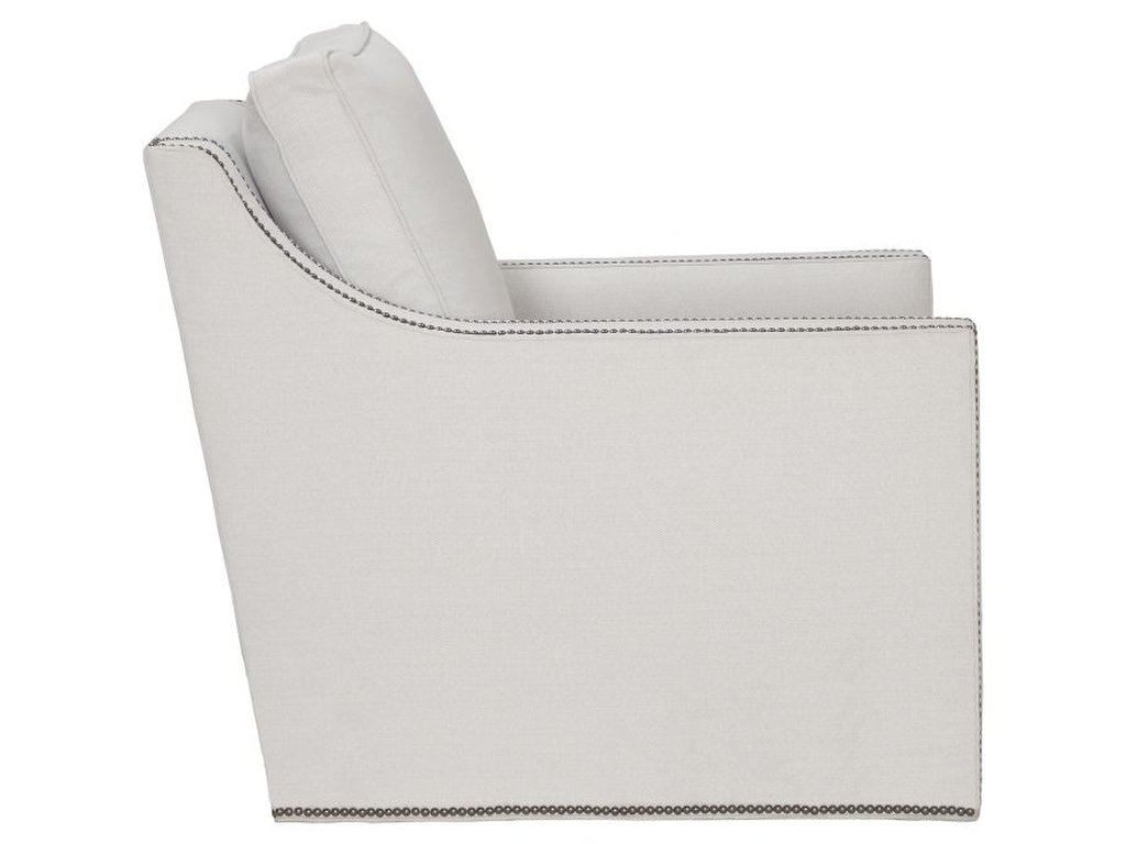 Welted Slope Arm Swivel Chair  - image 2