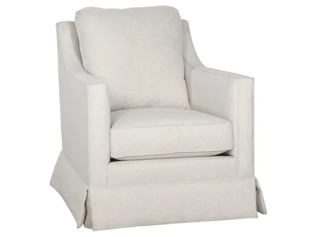 Welted Slope Arm Swivel Glider 