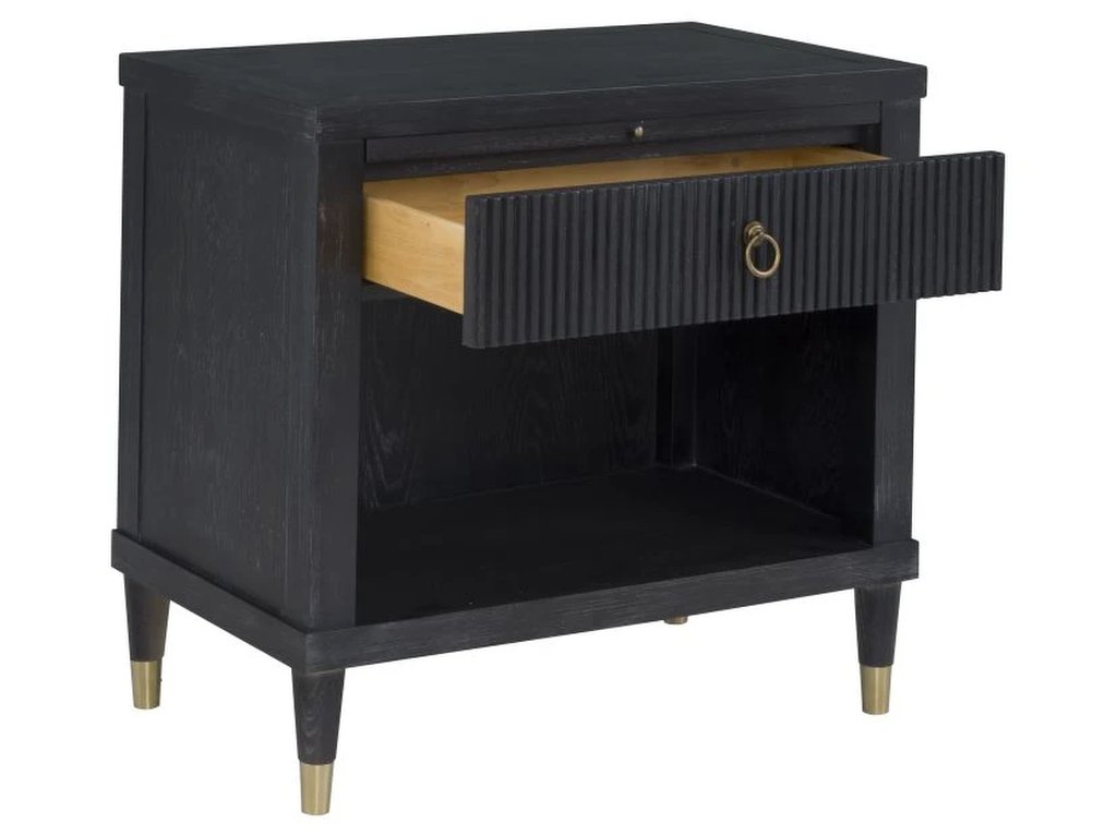 One Drawer Rectangular Nightstand  - image 1