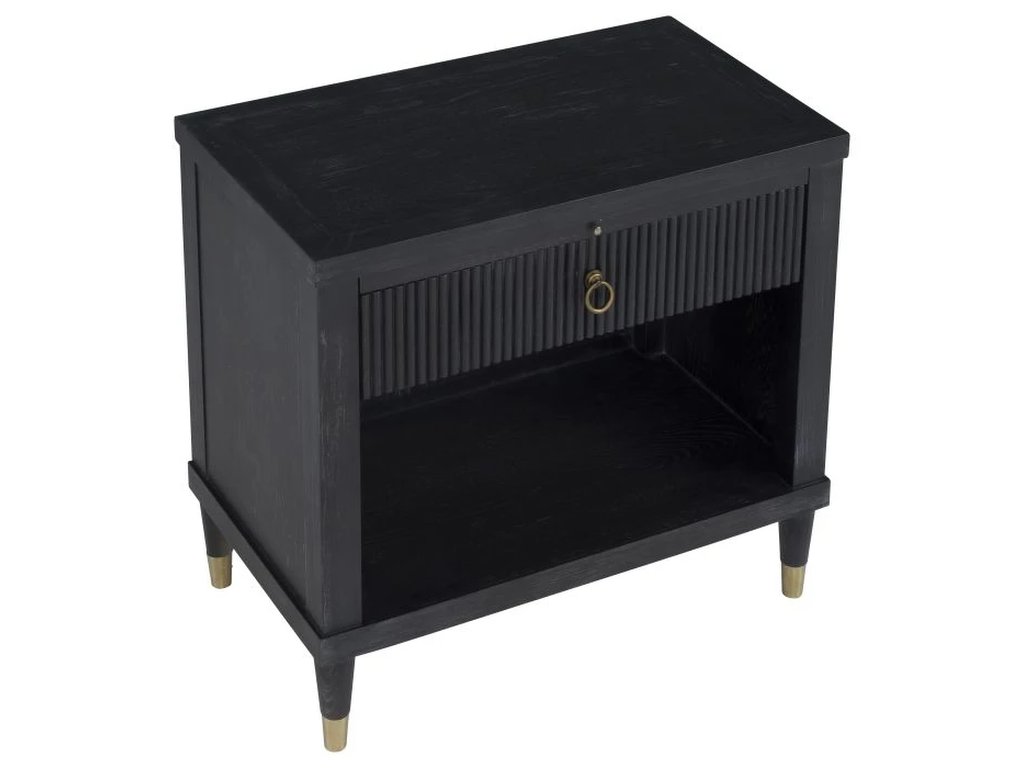 One Drawer Rectangular Nightstand  - image 5