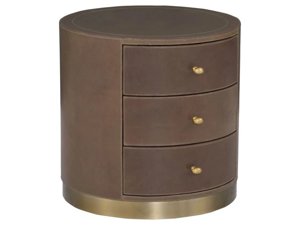 Three Drawer Round End Table  - main image