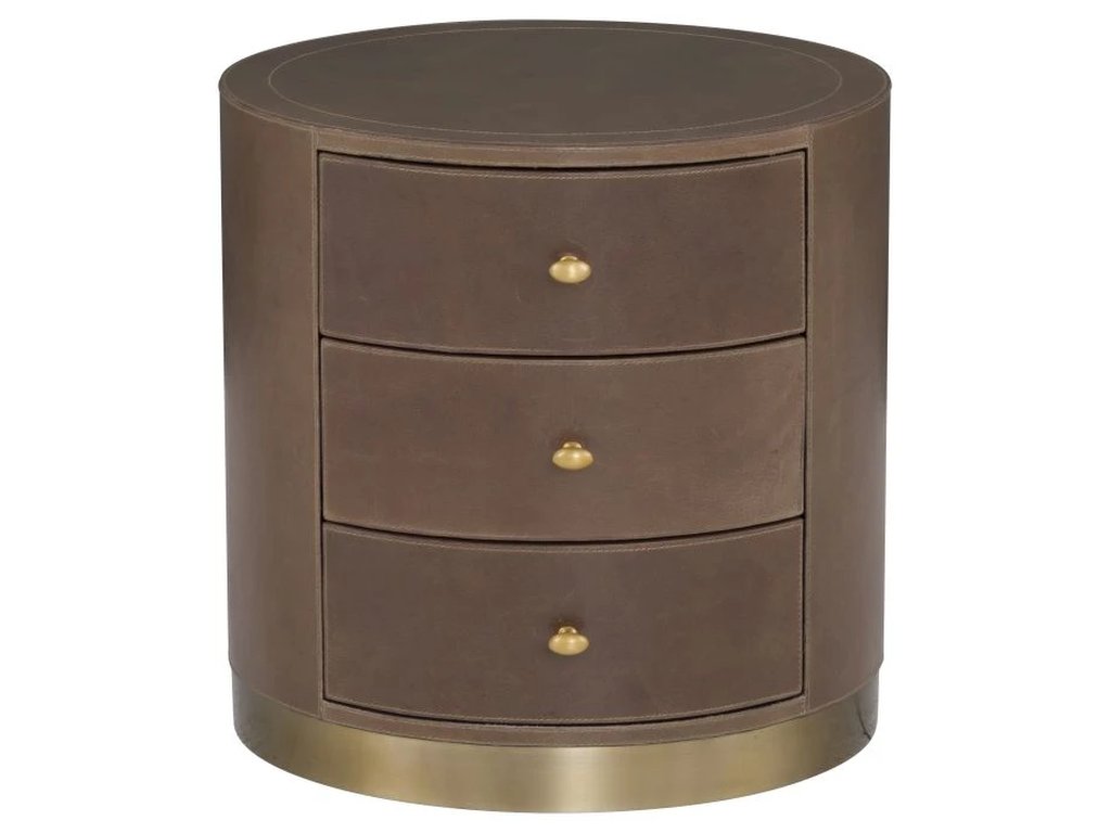 Three Drawer Round End Table  - image 3