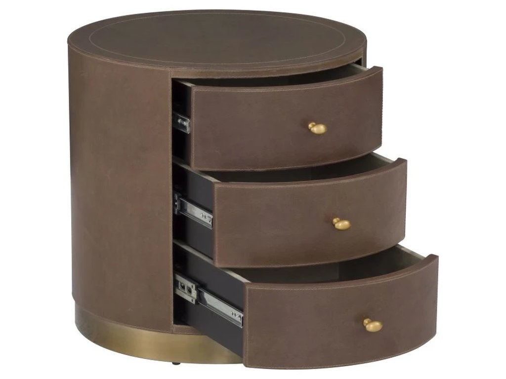 Three Drawer Round End Table  - image 1