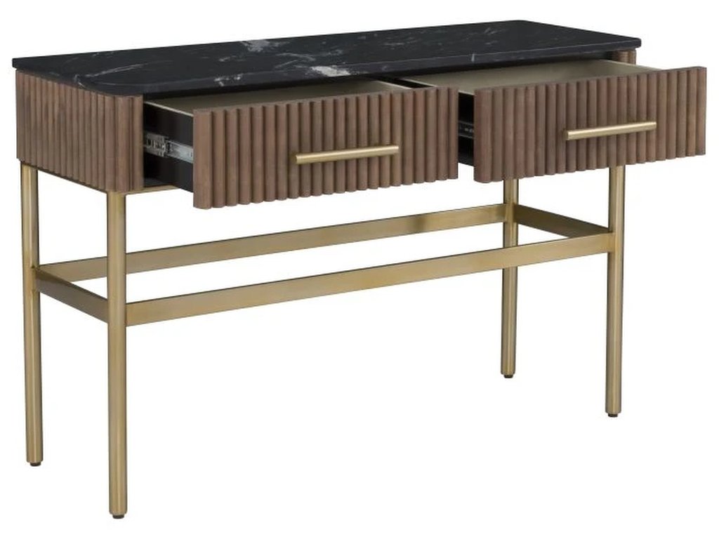 Two Drawer Rectangular Console  - image 1
