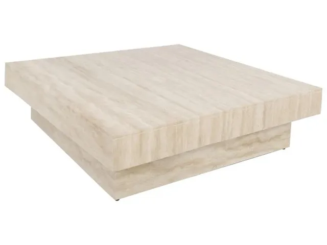 Tivoli Square Travertine Cocktail Table 