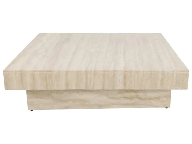 Tivoli Square Travertine Cocktail Table  - Alternative View