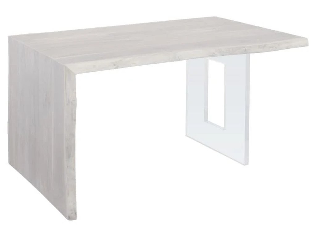 Blonde Crotch Cut Walnut 54 Waterfall Desk  - main image