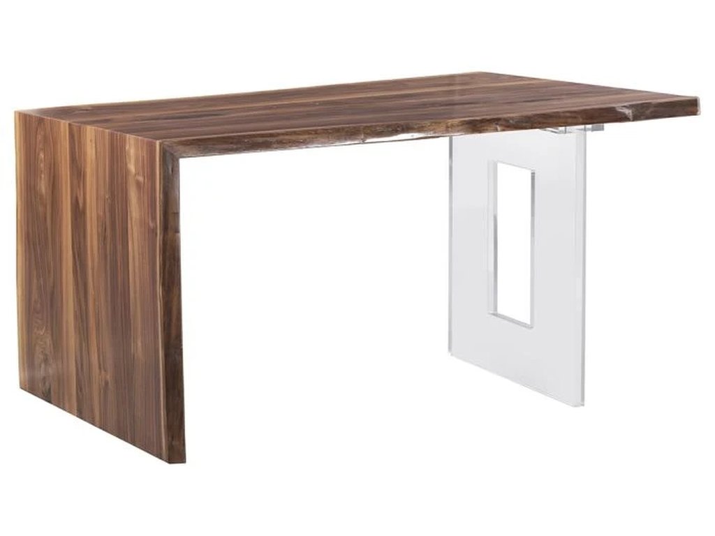 Crotch Cut Walnut 54 Waterfall Desk  - main image