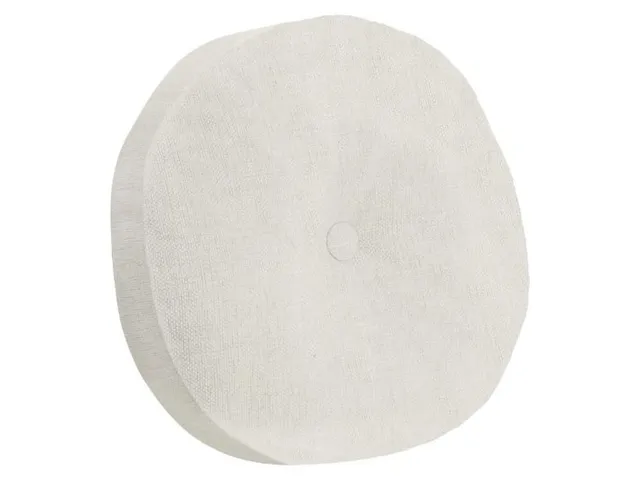 Round Weltless Border Pillow With Buttons 