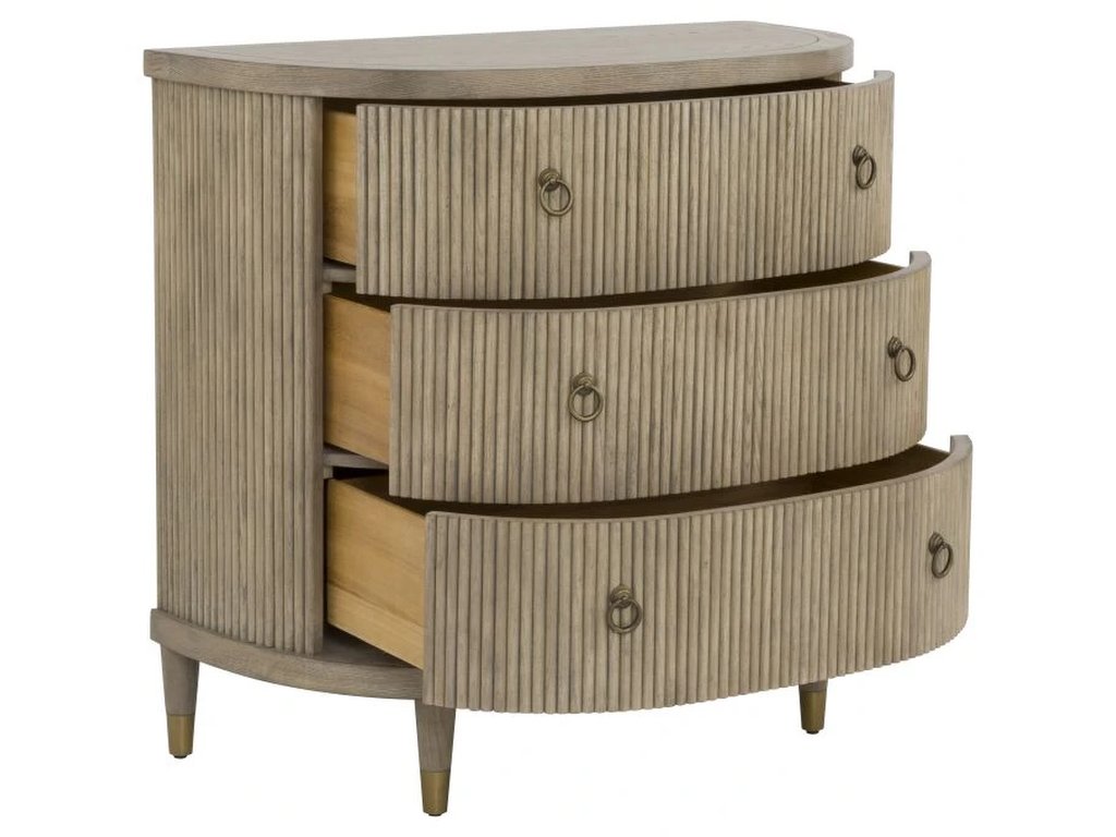 Three Drawer Demilune Chest  - image 1