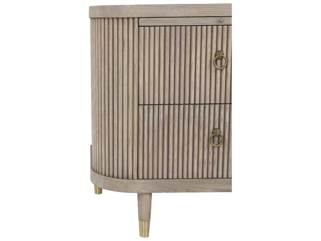 Two Drawer Demilune Nightstand  - image 8
