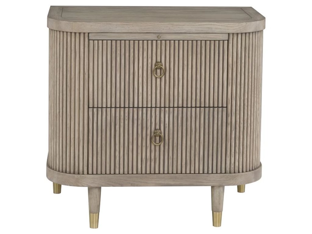 Two Drawer Demilune Nightstand  - image 3