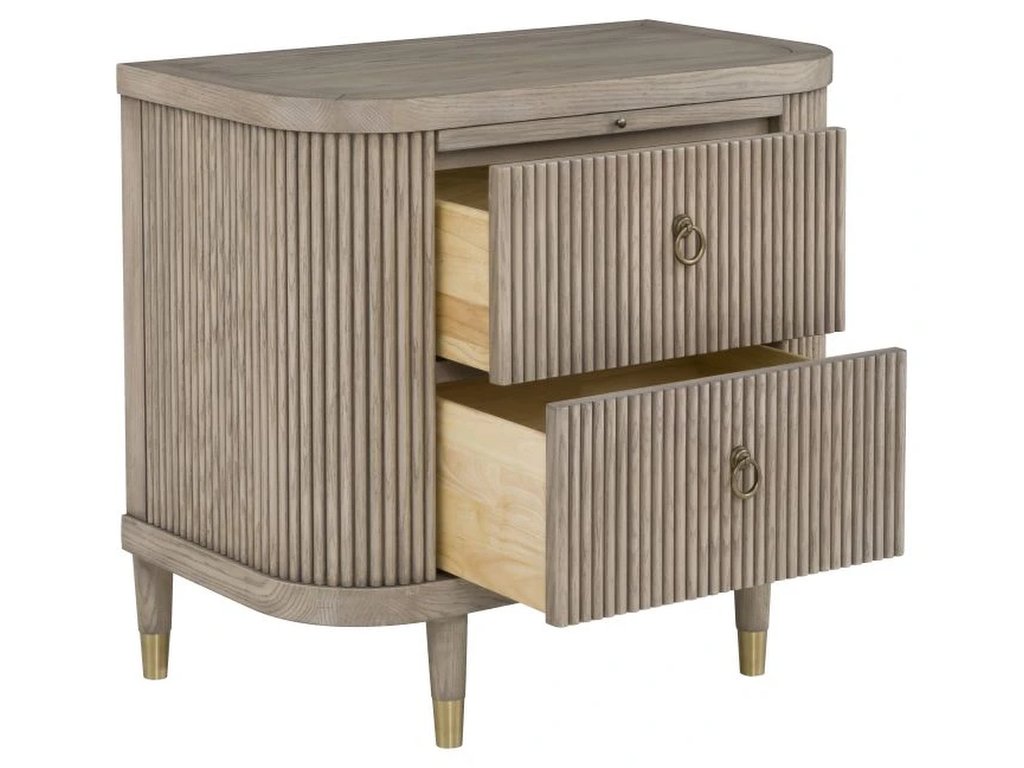 Two Drawer Demilune Nightstand  - image 1