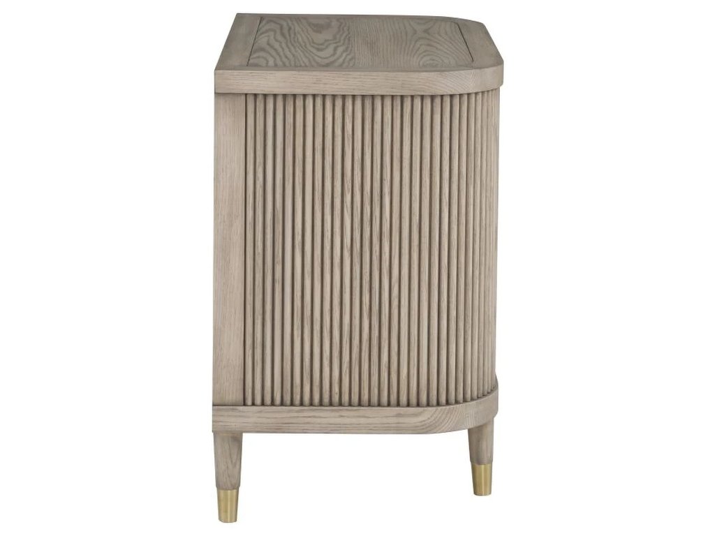 Two Drawer Demilune Nightstand  - image 4