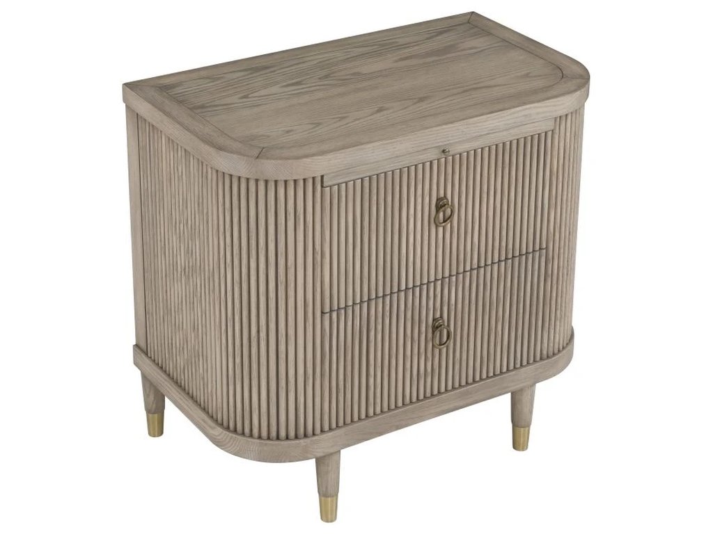 Two Drawer Demilune Nightstand  - image 5