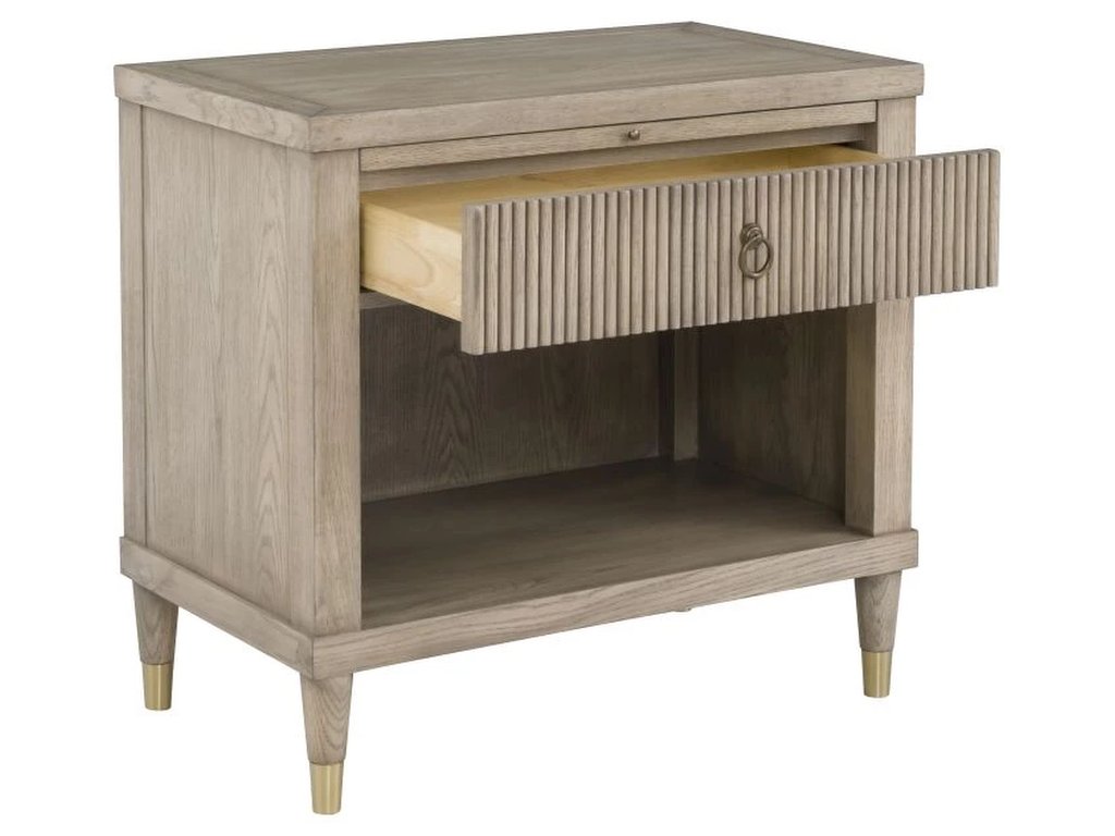 One Drawer Rectangular Nightstand  - image 1