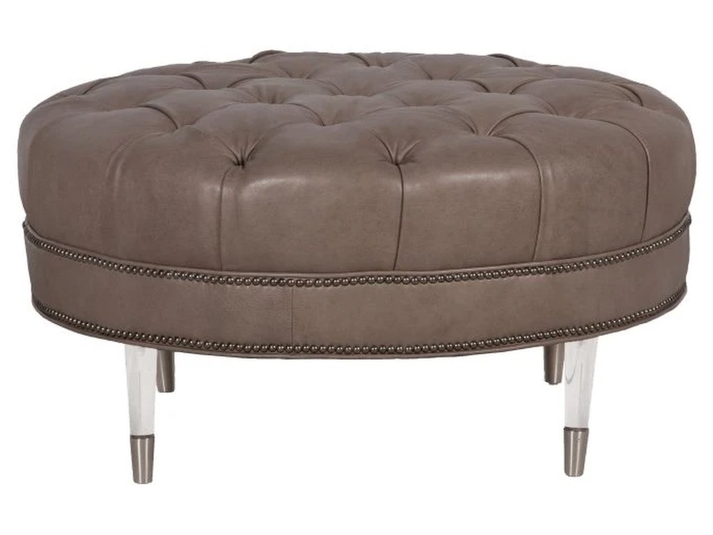 Hand Tufted Round Ottoman  - image 1