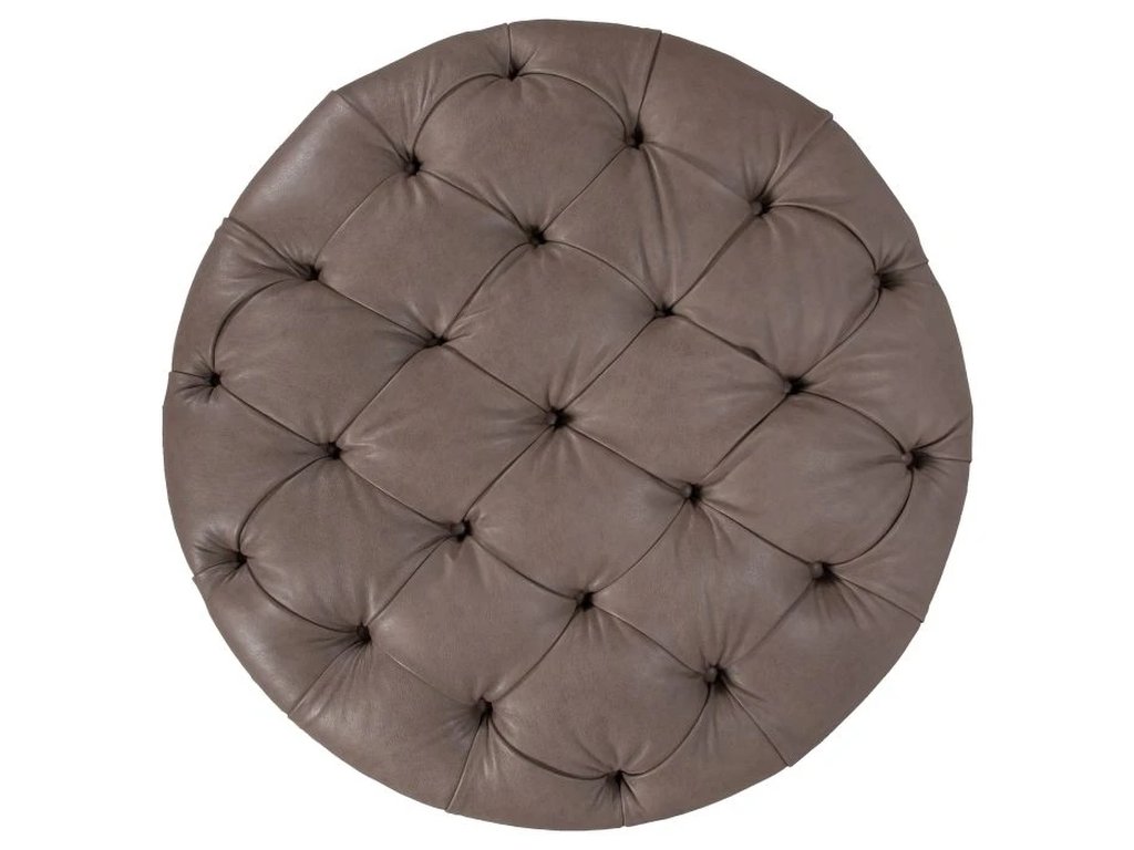 Hand Tufted Round Ottoman  - image 2