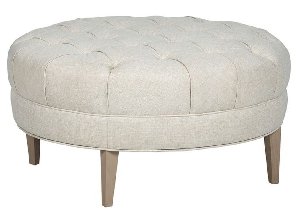 Hand Tufted Round Ottoman  - main image