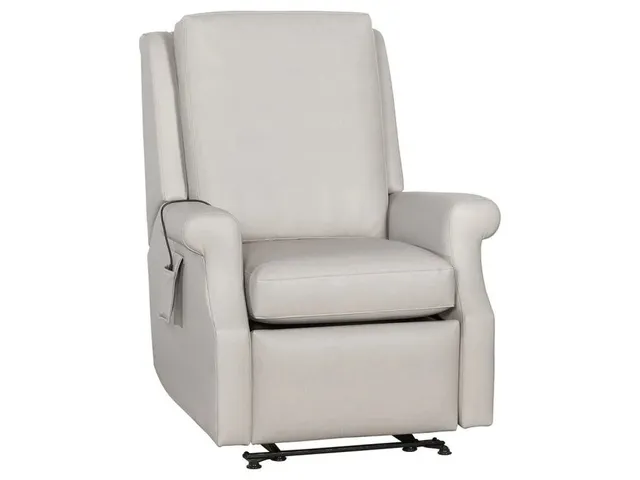 Greek Key Arm Power Wall Hugger Senior Recliner 