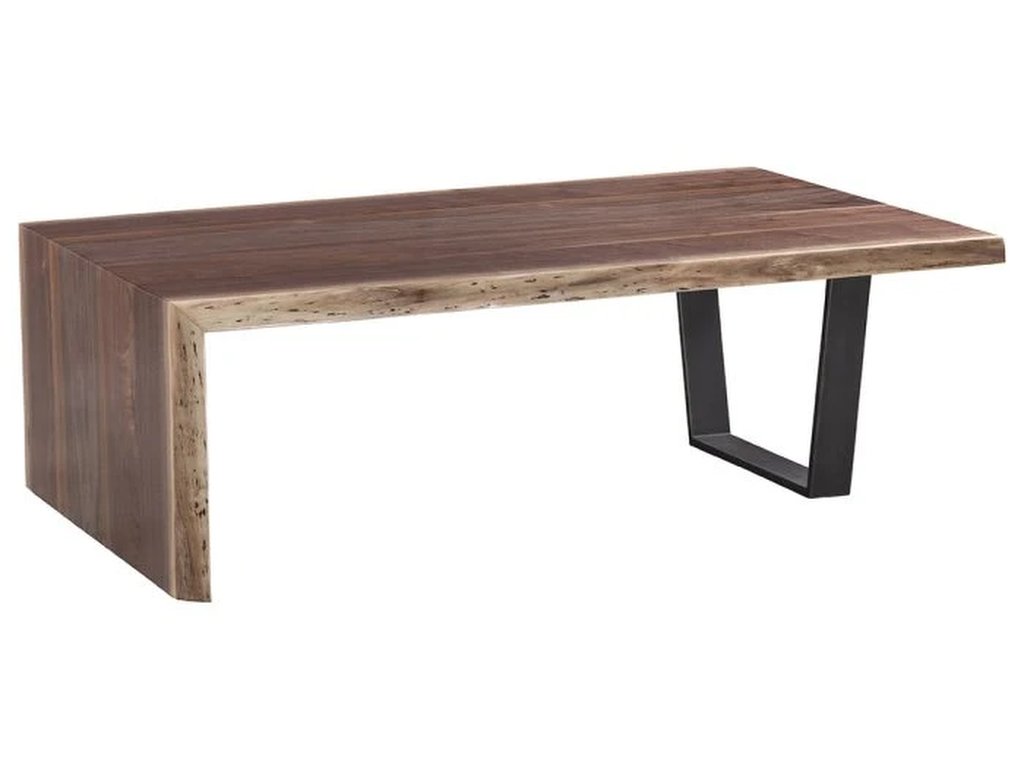 Crotch Cut Walnut 54 Waterfall Cocktail Table  - main image
