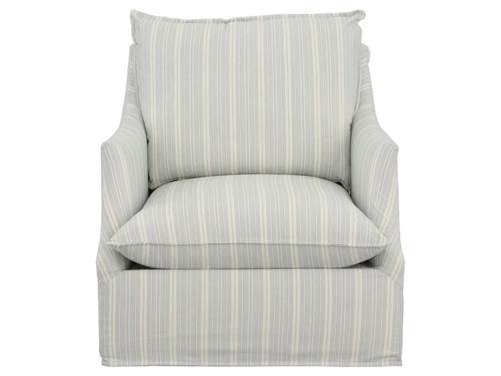 Baldwin Slipcovered Swivel Chair  - image 2
