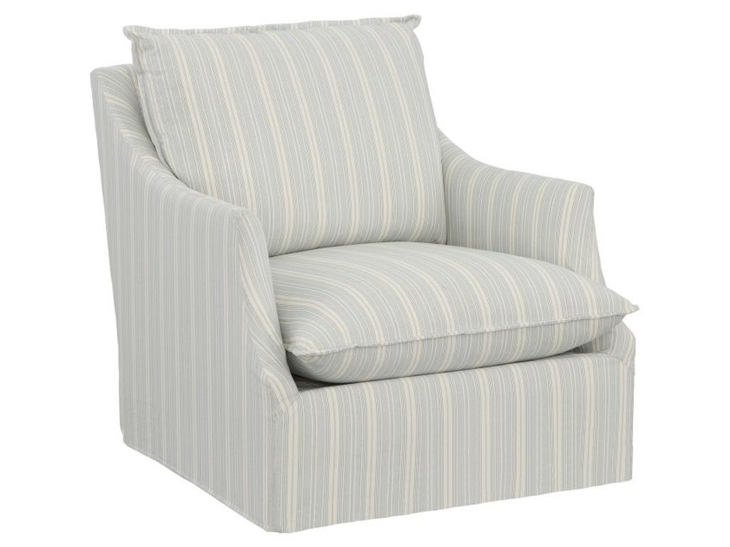 Baldwin Slipcovered Swivel Chair  - main image